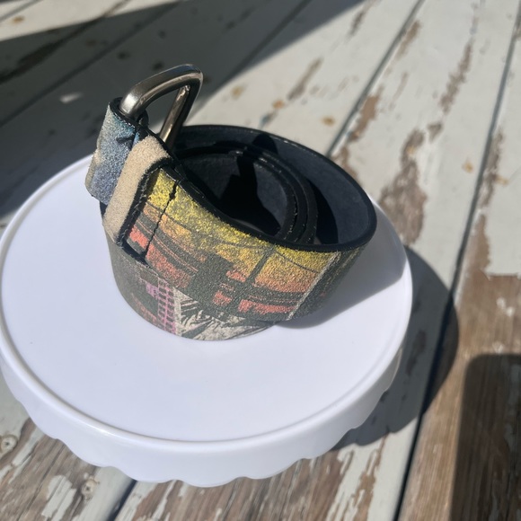 Vintage NYC Leather Belt with Silver Hardware Size: L - Picture 11 of 11